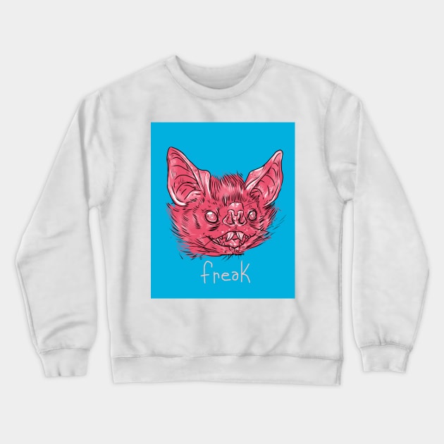 pink freak buck teeth Crewneck Sweatshirt by yodelbat